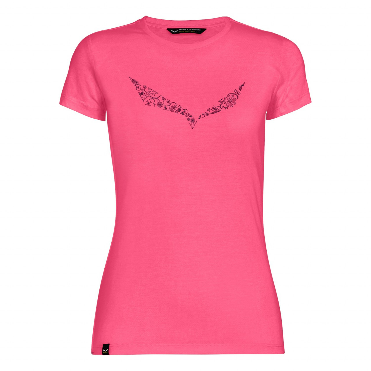 Camisetas Mujer Chile - Salewa Solidlogo Dri-Release® - Rosas - HFNL-51924